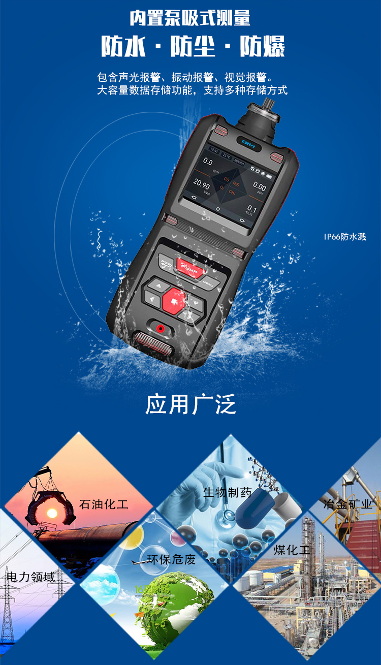 便攜泵吸式丁醚氣體檢測(cè)報(bào)警儀